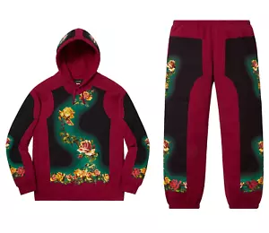 Sudadera con capucha Supreme Jean Paul Gaultier estampado floral cardinal L pantalones de sudadera M - Imagen 1 de 12