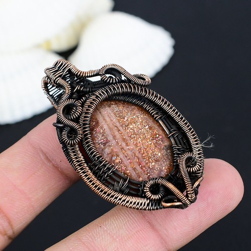 VETEMENTS Bellissimo ciondolo design pietra del sole filo di rame avvolto ciondolo regalo anniversario