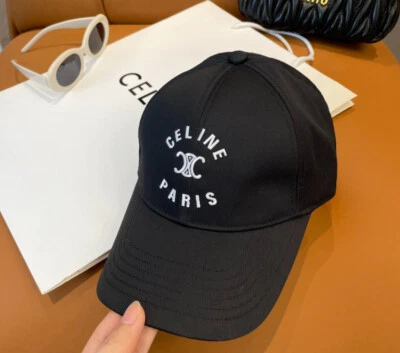 SEE PHOTO New Celi Paris Letter & Logo Embroidered Baseball Cap Unisex Adjustable Black