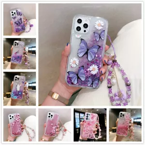 For iPhone Bling Quicksand Liquid Glitter +Bracelet Girls Soft Phone Case Cover - Picture 1 of 27