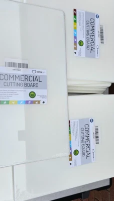 COMMERCIAL 12" X 18" HEAVY DUTY WHITE CUTTING BOARD, THIRTEEN CHEFS CB12-1218WT