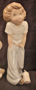 Lladro by Zaphir “ Boy Kicking Can” Porcelain Figurine  11” Made In Spain - Picture 1 of 5