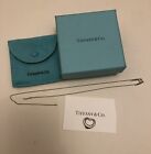 Tiffany & Co, Sterling Silver Heart Pendant Necklace, With Pouch & Box