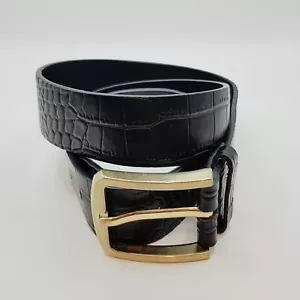 NAKEDVICE Womens Size L or 14 / 113cm Black Leather Belt - Picture 1 of 5