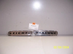 1942-46-47-48 MERCURY EIGHT EMBLEM/TRUNK/ BODY TRIM/MOULDING  STAINLESS STEEL - Picture 1 of 4