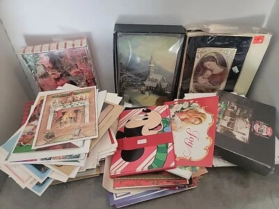 Pile Of Various Vintage Greeting Cards Christmas, Sympathy, Birthday Various Yea - Image 1 of 4