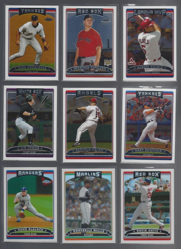 2006 TOPPS CHROME MLB - BASE or REFRACTOR   ( RC's, STARS) - WHO DO YOU NEED!!! - Image 1 of 1