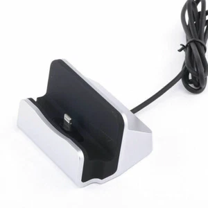 CHARGE & SYNC USB 8PIN DOCK STATION CRADLE STAND FOR iPHONE 14 13 12 11 Pro X - Picture 1 of 2