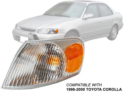 Se adapta a lámpara de esquina de señal de giro 1998 1999 2000 Toyota Corolla lado del conductor TO2520150 Foto 1 de 4