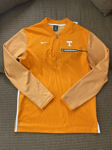 Nike Mens Dri Fit Univ. Of Tennessee Volunteers Fleece Jacket Orange Med - EUC! Cover