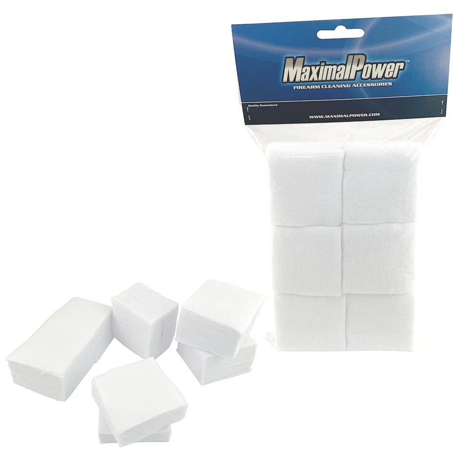 Parches de limpieza de pistola de 2-1/4" de algodón de reabastecimiento de combustible 9 mm .357 .38 .40 .45 (250 piezas) Foto 1 de 4