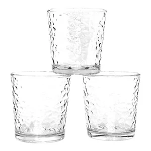3 Libbey Frost weiß Crackled Textur 13 OZ Double Old Fashioned Glas Set NEU - Bild 1 von 6