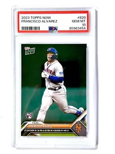 2023 Topps Now FRANCISCO ALVAREZ #820 PSA-10 New York METS - RC - Picture 1 of 2