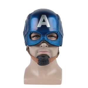 Cosplay Captain America Helmet Avengers Endgame Steve Rogers  Superhero Mask PVC - Picture 1 of 12