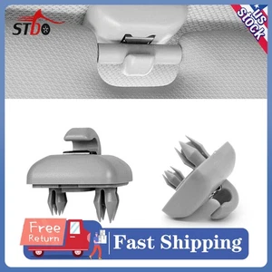 2X 8U0857562A Sun Visor Clip Holder For Audi A3 S3 A4 S4 A5 S5 Q3 Quattro Gray - Foto 1 di 5