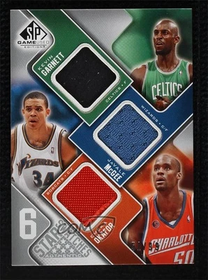 Muestras de 6 estrellas SP Game 2009 usadas/99 Mehmet Okur Channing Frye Al Horford Salón de la fama Foto 1 de 2