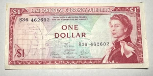 1965 Ostkaribik 1 Dollar One Dollar, Elizabeth, QEII, Erstes Jahr! - Bild 1 von 2