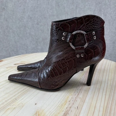 Salto bomba Carlos By Santana croc pônei marrom lagarto cobra tamanho 7.5 - Imagem 1 de 4