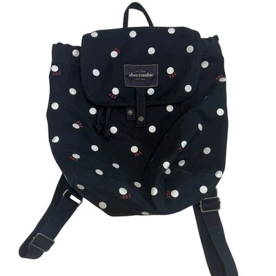 unisex Abercrombie & Fitch cotton drawstring polka dot backpack BT 3010 - Image 1 of 4