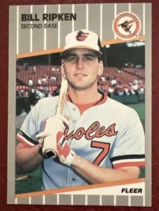 1989 Fleer Billy Ripken #616 Baltimore Orioles FF Black Box Fehler kostenloser Versand - Bild 1 von 4