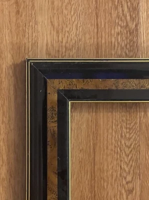 MARCO REVERSO ARTES Y MANUALIDADES DORADO NEGRO 17”X17” VINTAGE FITS Foto 1 de 4