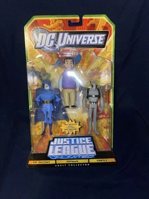 DC Universe Justice League Unlimited 3-Pack Dr. Destiny Toyman Firefly Mattel - Image 1 of 2