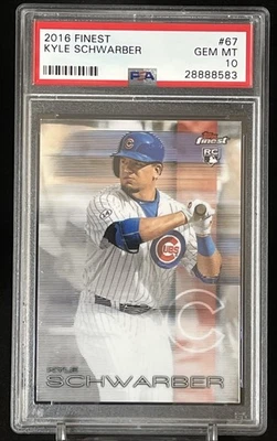 2016 Topps Finest Kyle Schwarber #67 (RC) PSA 10 Pop 33 - Image 1 of 2