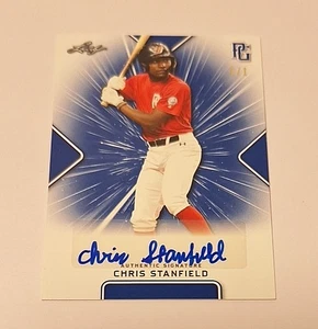 2021 Leaf Perfect Game National Showcase Blue #CS5 Chris Stanfield XRc Auto #1/1 - Picture 1 of 3