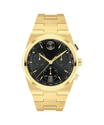 Movado BOLD Quest Chronograph 42mm Black Dial Gold Stainless Steel Watch 3601198 - Image 1 of 4