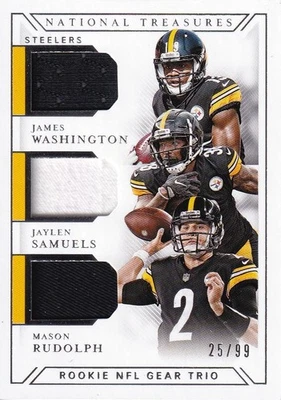National Treasures 2018/99 James Washington Jaylen Samuels Mason Rudolph RC Foto 1 de 3
