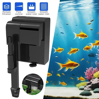 Wasserfallfilter für Aquarien 450L/h Außenfilter mit UVC 4-in-1 Einstellbar 5W - Bild 1 von 4