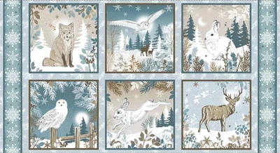 Winter Whispers Block Pillow Panel by Elsie Ess 24" x 44" for  Blank Quilting - Image 1 of 3