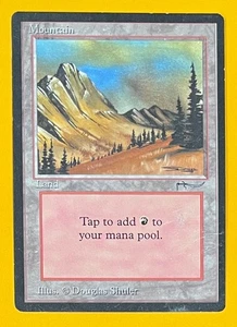 MTG MOUNTAIN (Scratches) Arabian Nights (OldManMTG 012-636) - Picture 1 of 12