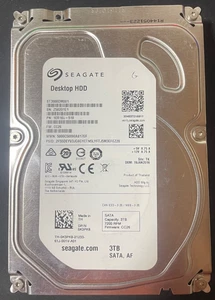 Disque dur 3 To , 3.5 pouce , sata 3, SEAGATE ST3000DM001, 6 gbits/s 7200 RPM - Photo 1/2