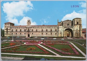 Postal cromada Hostal San Marcos, León España, años 60 - Imagen 1 de 2