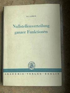 Lewin – Nullstellenverteilung ganzer Funktionen – Akademie-Verlag Berlin - Bild 1 von 8