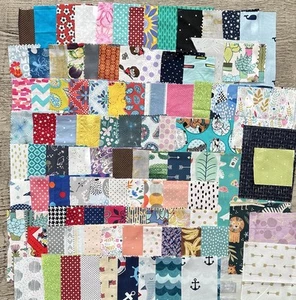 Posten 100 Stoffreste die meisten sind 4-8 Zoll Rechtecke Quilten Stoff 100 % Baumwolle - Bild 1 von 9