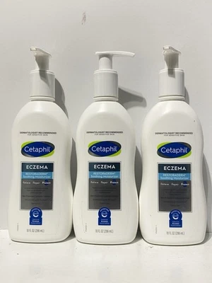 Cetaphil Restoraderm Eczema hidratante calmante 10 oz cada (3 frascos) - Imagem 1 de 4