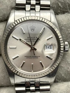 Rolex Datejust 36mm Silver Index Dial Jubilee Bracelet 16014 - 1986 - Picture 1 of 9