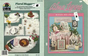 5 LIBRI VINTAGE PUNTO CROCE TASCABILI DA PARETE CONIGLIETTI FLOREALI - Foto 1 di 1