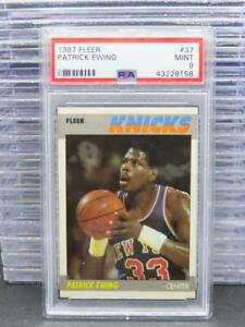 1987-88 Fleer Patrick Ewing Vintage Card #37 PSA 9 MINT Knicks
