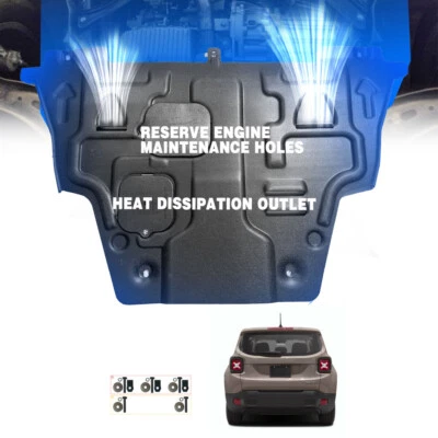 For 2015-2018 Jeep Renegade Engine Under Cover Front Splash Shields Foto 1 de 4