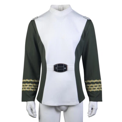 Cosplay TOS Voyager Capitão Kirk Uniforme Calça Frota Estelar Casaco Top Fantasia - Imagem 1 de 4
