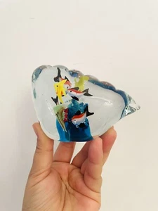 🟠 fermacarte acquario in vetro di Murano Vintage anni ‘70 - Foto 1 di 4