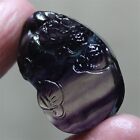 69Cts Natural Transparent Multicolor Fluorite Carved Pixiu Healing Crystal