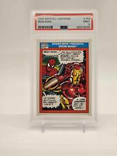 1990 Marvel Universe #159 Spider-Man Presents IRON MAN PSA 9 Mint