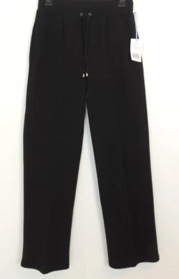 Pantalones de yoga Liz Wear para mujer S negros elásticos tejidos con cordón cintura NUEVO Foto 1 de 4
