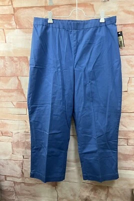 Pantalones para mujer Cherokee Curvy Crop Capri elásticos azules talla 12 nuevos con etiquetas Foto 1 de 4
