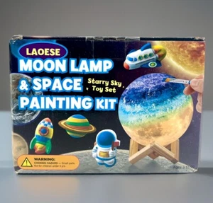 Moon Lamp Space Painting Kit Starry Sky DIY Moon Night Light Space Figurines - Picture 1 of 5