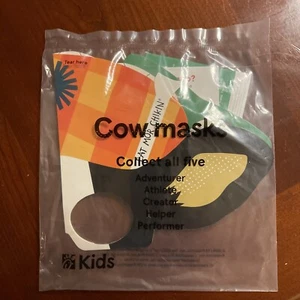 NEW Sealed Chick-Fil-A Kids Happy Meal Paper Cow Mask, Athlete (#2) - Picture 1 of 5